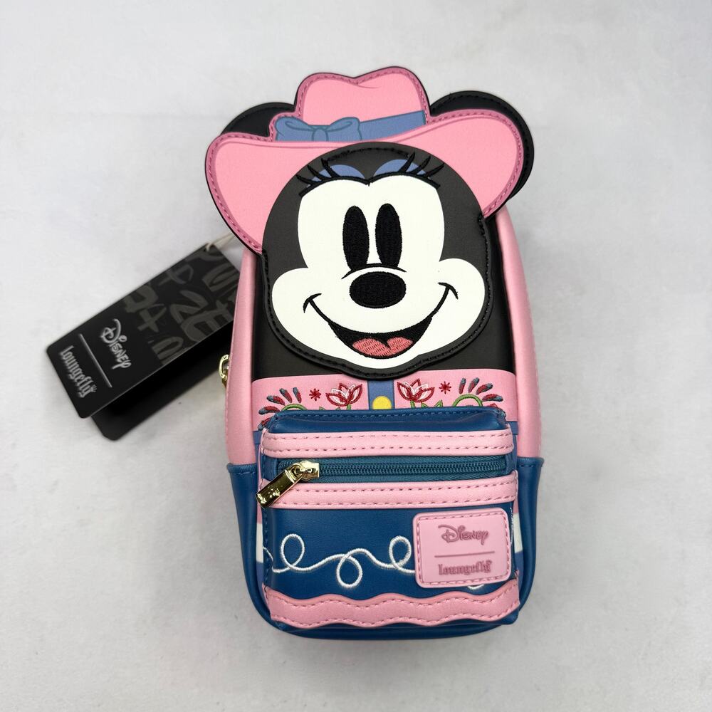 NWT Loungefly Minnie Mouse Pink Cowgirl Pencil Case
